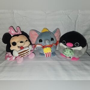 Zuru Snackles Disney Series 1 Dumbo 5", Minnie 5", And Pengiun 5" Lot Of 3